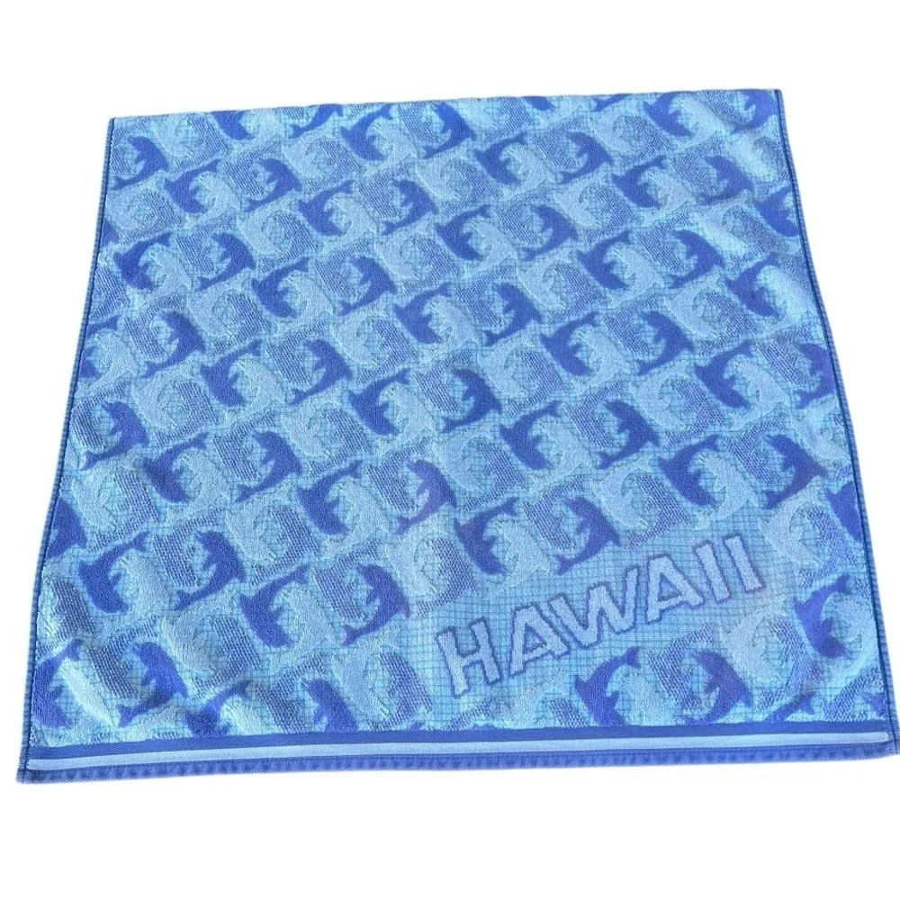 VTG Y2K Textured Dolphin Hawaii Beach Towel Maiden Sunshine Corp Brazil 28x58